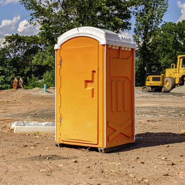 can i customize the exterior of the portable restrooms with my event logo or branding in Eola